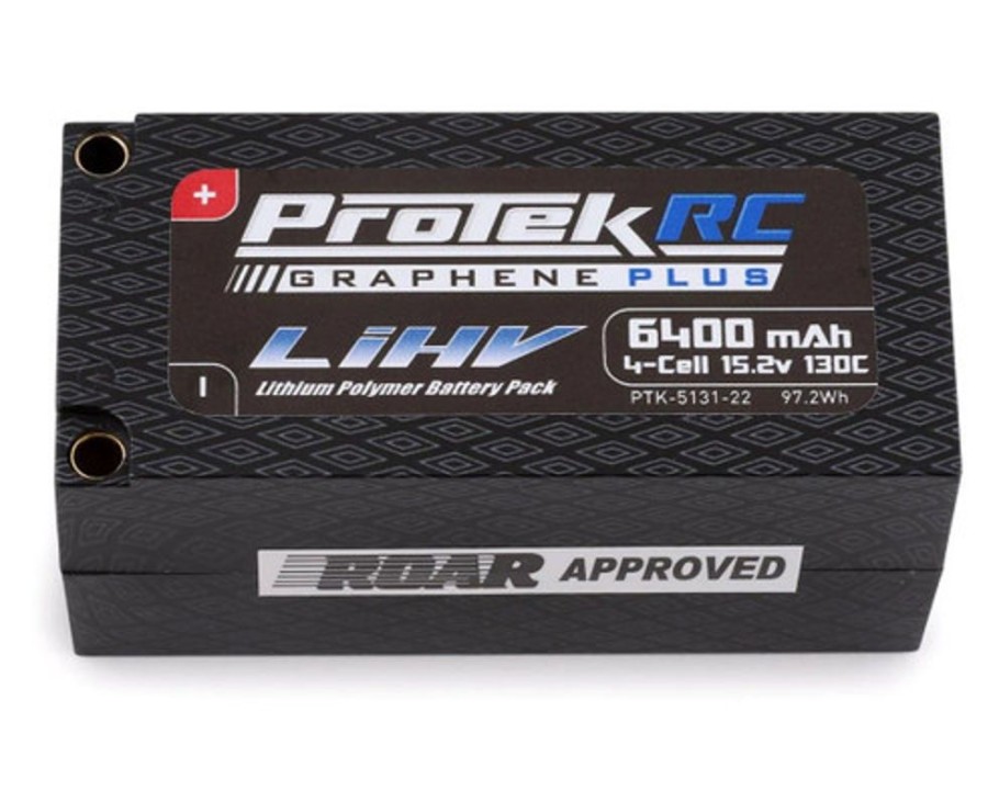 Lithium Polymer Batteries | Batt/Charger ProTek RC Protek Rc 4S 130C Low Ir Si-Graphene+ Hv Shorty Lipo Battery (15.2V/6400Mah) W/5Mm Connector (Roar Approved)