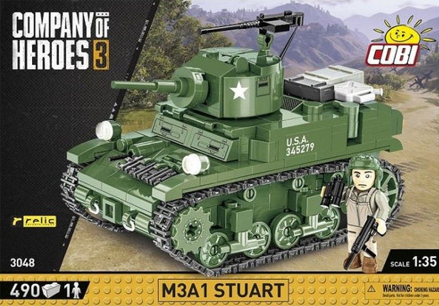 Model & Die-Cast Cobi Cobi-3048 | Coh 3 /3048/ M3 A 1 Stuart 490 Pcs