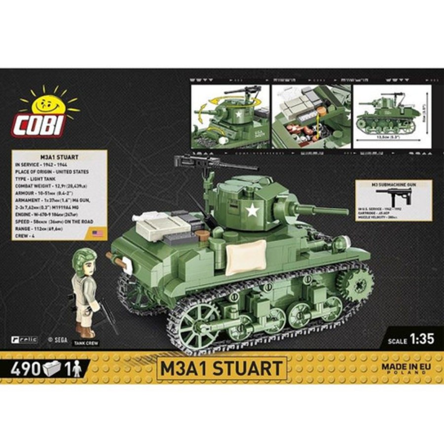 Model & Die-Cast Cobi Cobi-3048 | Coh 3 /3048/ M3 A 1 Stuart 490 Pcs