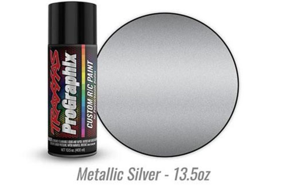 Traxxas Paint | Accessories Traxxas Traxxas 5073X - Body Paint, Prographix, Metallic Silver (13.5Oz)