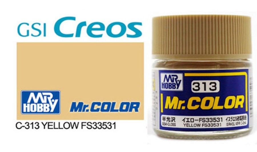 Mr. Hobby Paint | Accessories Mr Hobby Gunze - C313 Mr Color Semi Gloss Yellow Fs33531