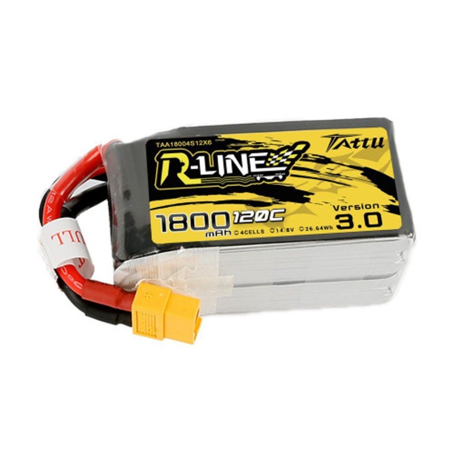 Lithium Polymer Batteries | Batt/Charger Gens Ace Tattu R-Line 14.8V 1800Mah 4S 120C Fpv Lipo Battery With Xt60 Plug