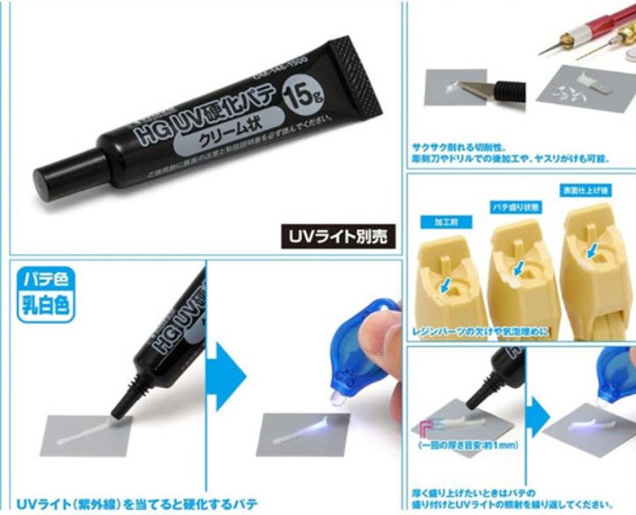 Putty And Detailing Solutions | Accessories Mr Hobby Mr. Hobby Mr. Uv Curing Clear Putty (10G) [P130]