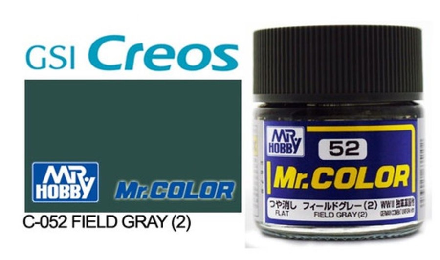 Mr. Hobby Paint | Accessories Mr Hobby Gunze - C052 Mr Color Flat Field Grey 2