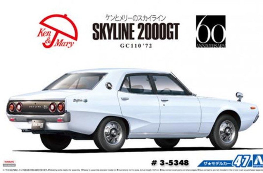 Cars | Model & Die-Cast Aoshima Aoshima - 1/24 The Model Car No.47 Nissan Gc110 Skyline 2000Gt