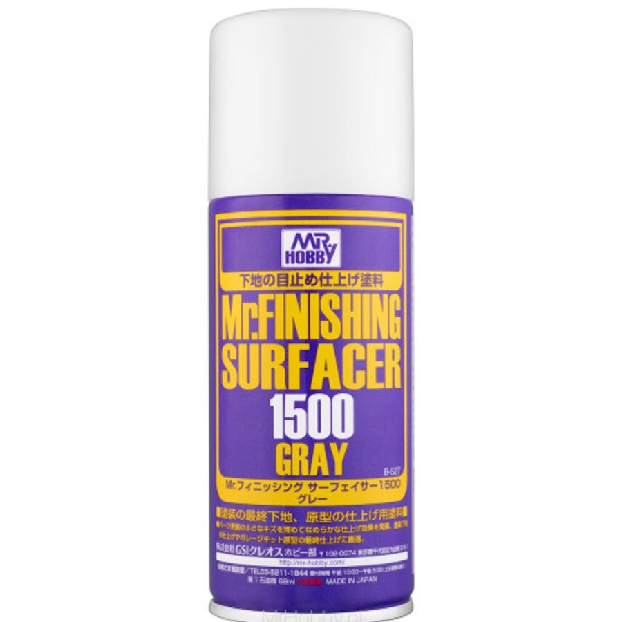 Mr. Hobby Paint | Accessories Mr Hobby Gunze - B527 Mr Finishing Surfacer 1500 Grey Spray