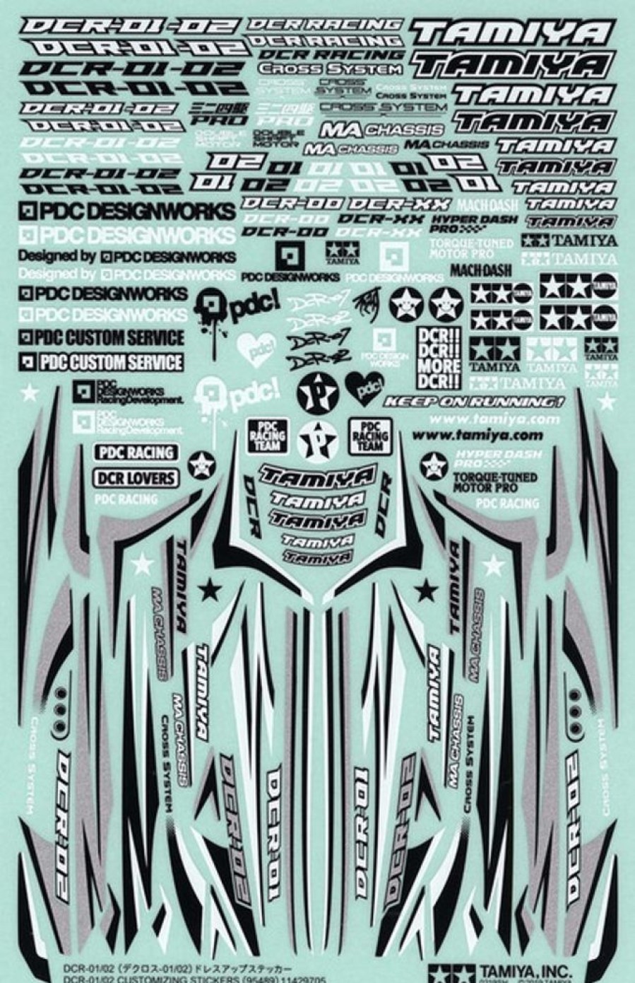 Parts Tamiya Tamiya 95489 - Dcr-01/02 Customizing Stickers Set