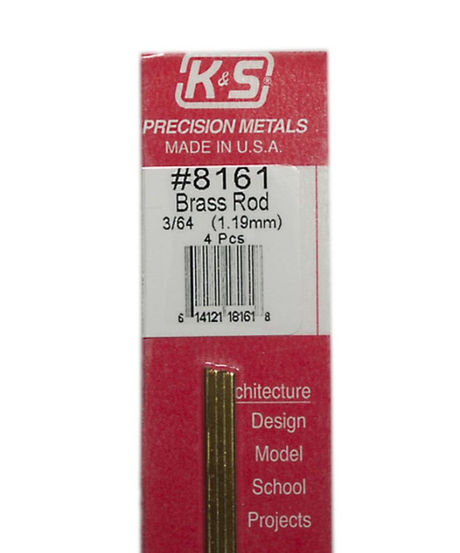 Brass | Accessories K&S K&S Brass Rod 3/64" X 12" #8161