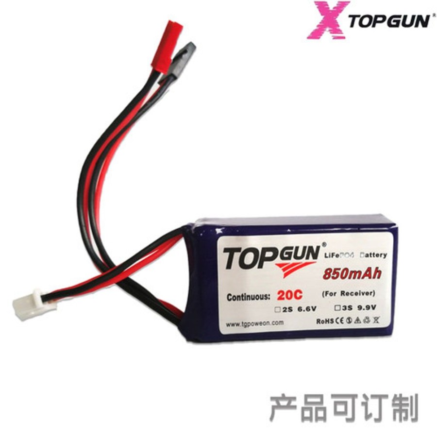 Life Battery | Batt/Charger Topgun Topgun 2S Life 6.6V 850Mah Battery For Receiver