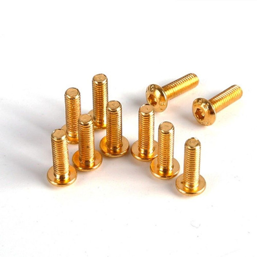 Accessories SPC M4 Button Head Screws In Gold (Pack Of 10)