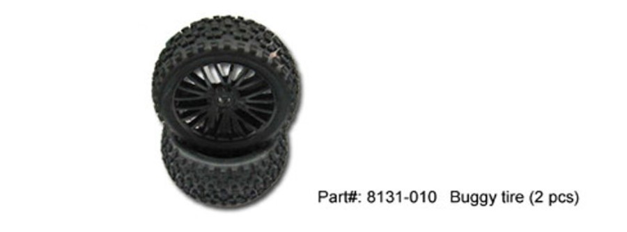 Rim & Tyre | Parts DHK 8131-010 Buggy Rear Tire (2Pcs) Black