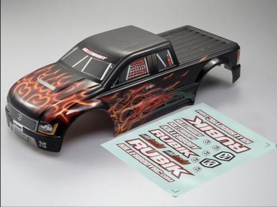 Rc Car Shell & Accessories | Parts KillerBody Killer Body Rubik 1/10 Electric Monster Truck Flame Pattern (Printed)