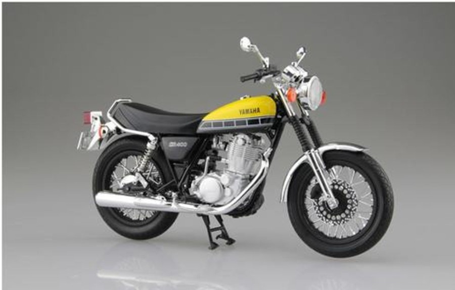 Model & Die-Cast Aoshima Aoshima - 1/12 Diecast Yamaha Sr400 Light Redish Yellow Solid