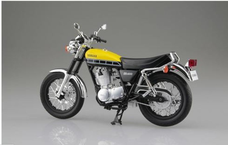 Model & Die-Cast Aoshima Aoshima - 1/12 Diecast Yamaha Sr400 Light Redish Yellow Solid