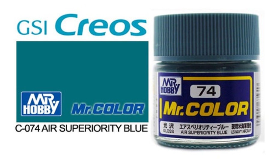 Mr. Hobby Paint | Accessories Mr Hobby Gunze - C074 Mr Color Gloss Air Superiority Blue