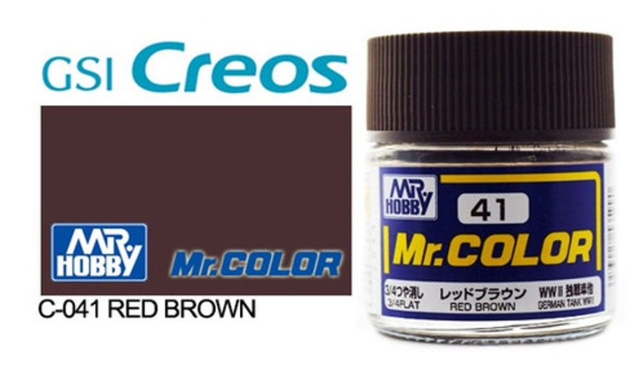 Mr. Hobby Paint | Accessories Mr Hobby Gunze - C041 Mr Color Flat Red Brown