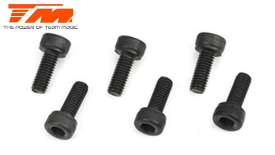 Accessories Team Magic Team Magic 126410C M4X10Mm Steel Cap Screw (6)