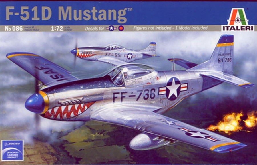 Aircraft | Model & Die-Cast Italeri Italeri - 1/72 P-51D Mustang Plastic Model Kit [1-086]