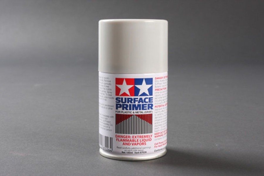 Thinner, Cleaner & Other | Accessories Tamiya Surface Primer/Plastic Metal - 100Ml Spray Can [87026]