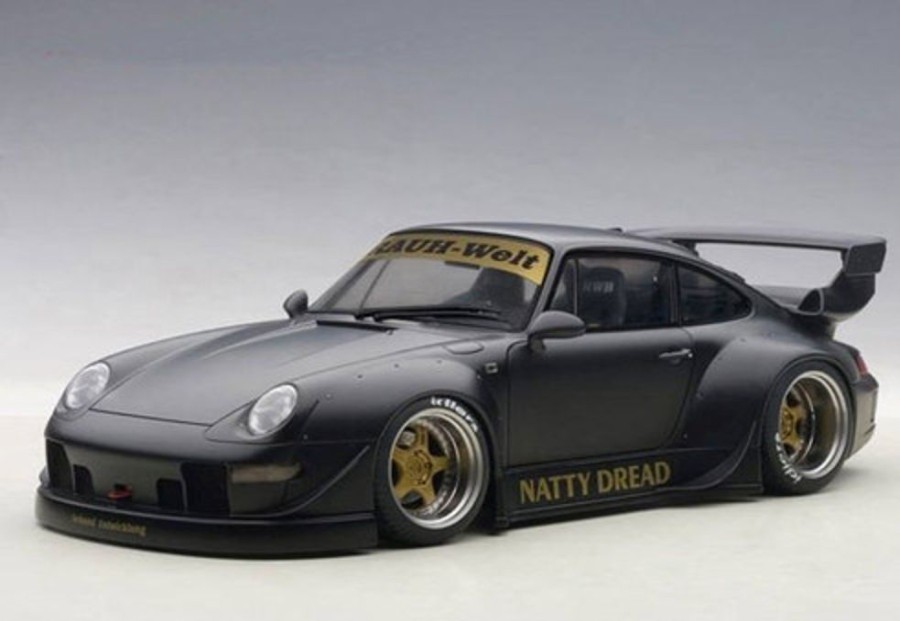 Model & Die-Cast AUTOart Auto Art 1/18 78154 Rwb 993 (Matt Black/Gold Wheels)