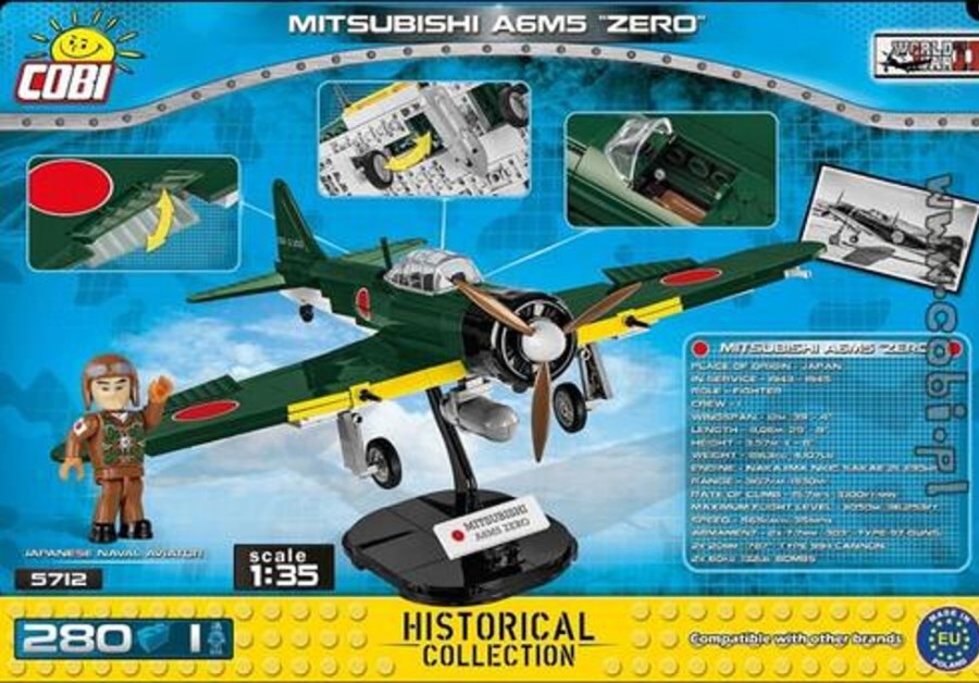 Model & Die-Cast Cobi Cobi - Ww2 - Mitsubishi A6M5 Zero 280Pcs