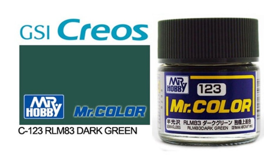 Mr. Hobby Paint | Accessories Mr Hobby Gunze - C123 Mr Color Semi Gloss Rlm83 Dark Green