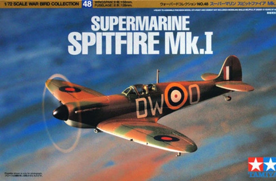 Aircraft | Model & Die-Cast Tamiya Tamiya - 1/72 Supermarine Spitfire Mk.1 Plastic Model Kit [60748]