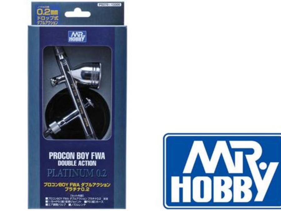 Paint Brushes, Airbrushes & Compressors | Accessories Mr Hobby Mr Hobby Gsi Creos Mr. Airbrush Procon Boy Ps-270 0.2Mm Platinum