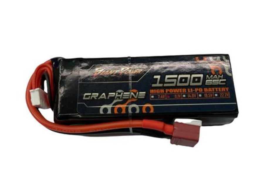 Lithium Polymer Batteries | Batt/Charger Giant Power Giant Power 3S 11.1V 1500Mah 65C Li-Po W/ T-Plug