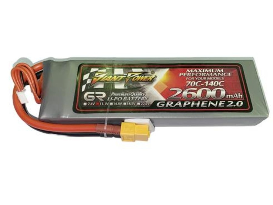 Lithium Polymer Batteries | Batt/Charger Giant Power Giant Power Graphene 3S 11.1V 2600Mah 70C Li-Po W/ Xt-60 Plug