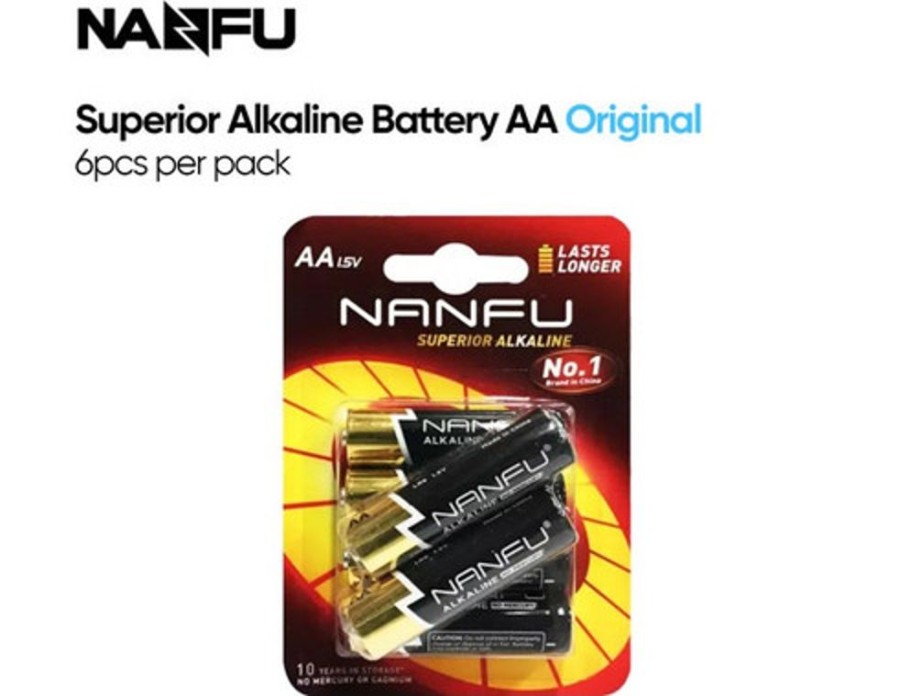 Alkerline Aa/Aaa Battery | Batt/Charger Hobby Station Nanfu Alkaline 1.5V Aa Battery 6 Pcs Value Pack