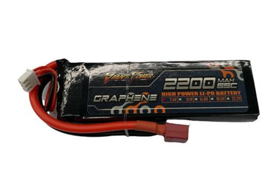 Lithium Polymer Batteries | Batt/Charger Giant Power Giant Power 2S 7.4V 2200Mah 65C Li-Po W/ T-Plug