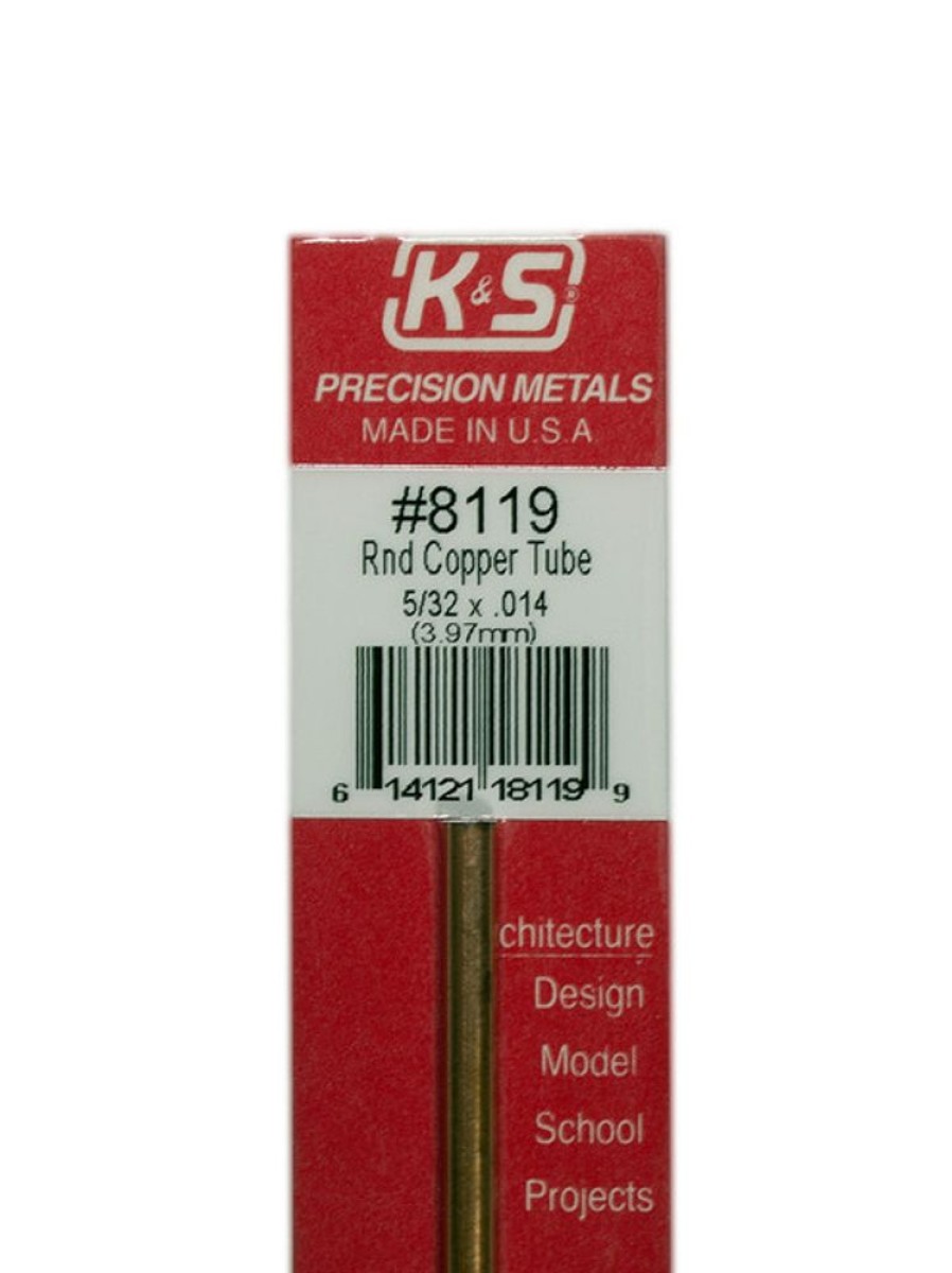 Copper | Accessories K&S K&S Copper Tube 5/32" X 12" #8119