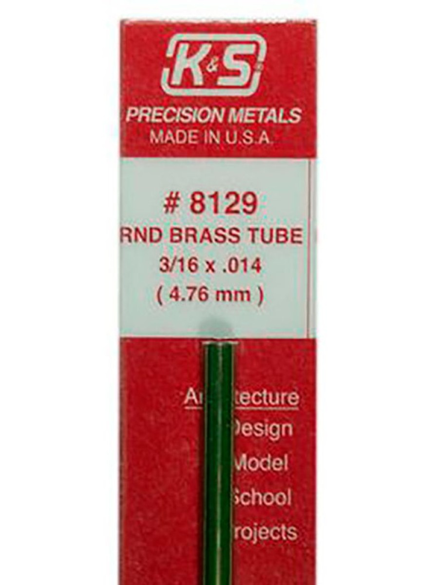 Brass | Accessories K&S K&S Brass Round Tube 3/16" X 12" #8129