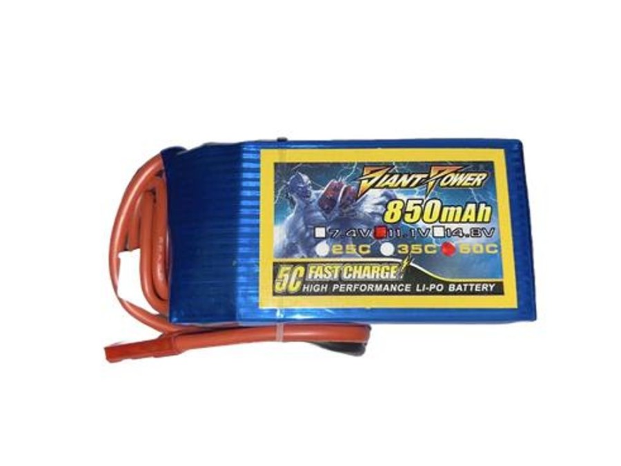 Lithium Polymer Batteries | Batt/Charger Giant Power Giant Power 3S 11.1V 850Mah 50C Li-Po W/ Jst Plug