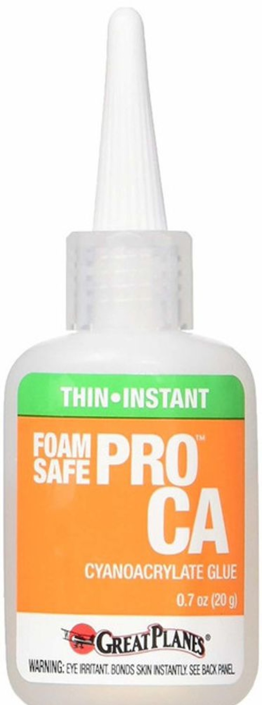 Glue | Accessories Great Planes Great Planes Gpmr6067 Pro Foam Safe Ca Thin Glue 0.7 Oz (20G)