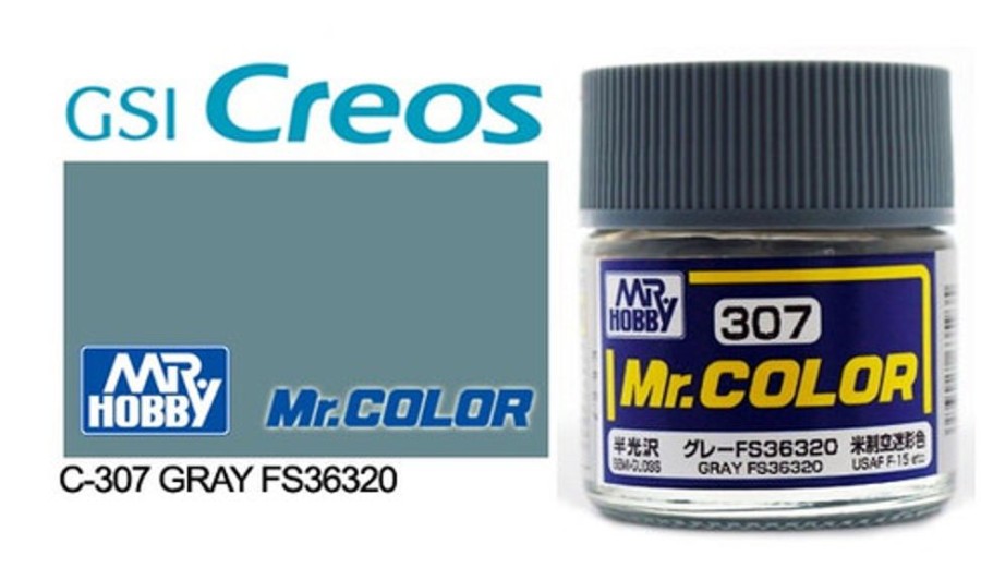 Mr. Hobby Paint | Accessories Mr Hobby Gunze - C307 Mr Color Semi Gloss Grey Fs36320