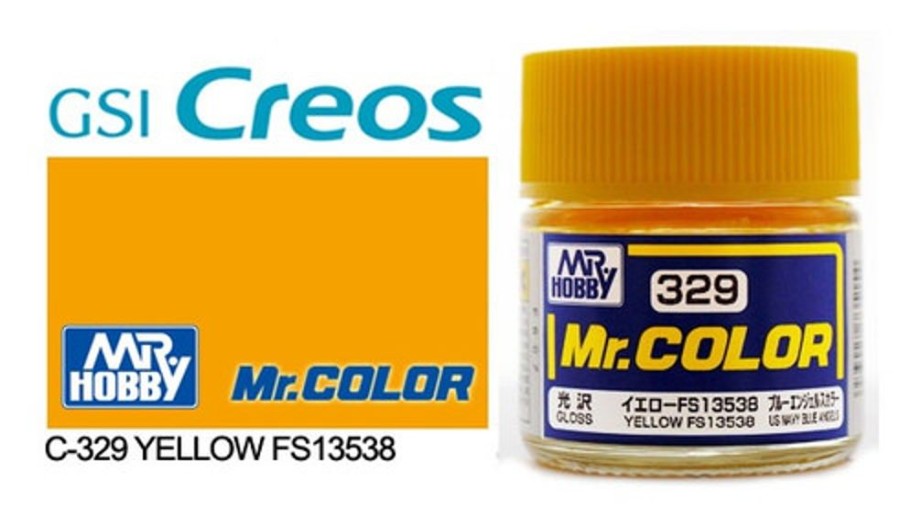 Mr. Hobby Paint | Accessories Mr Hobby Gunze - C329 Mr Color Gloss Yellow Fs13538