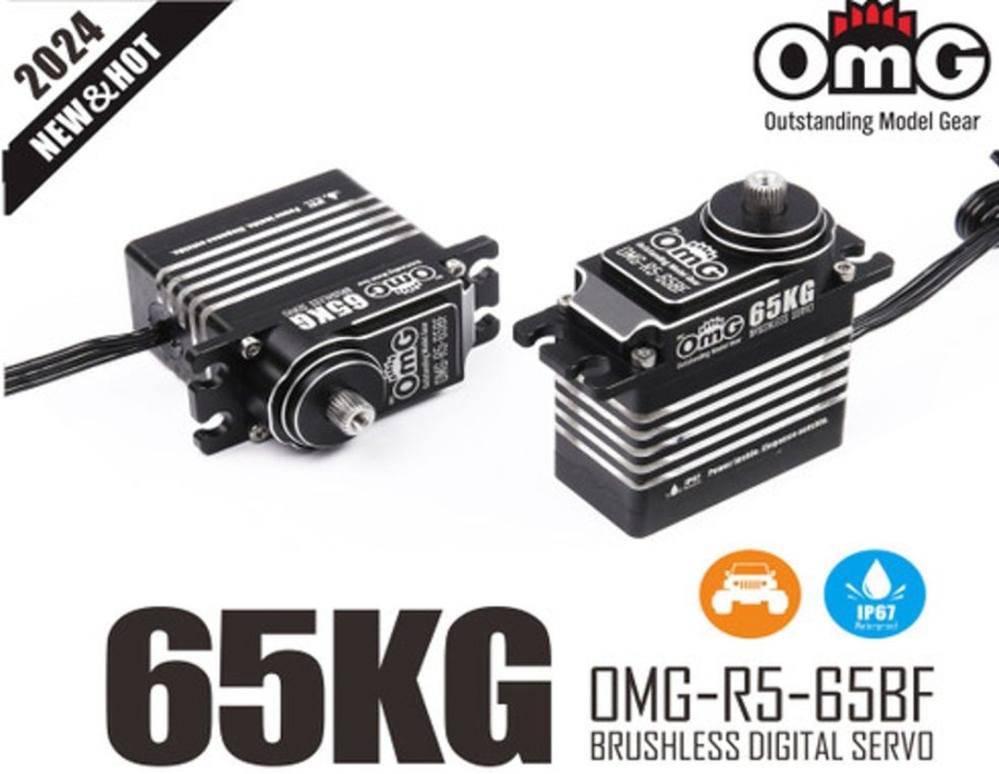 Omg Servos | Electronics OMG Omg 65Kg Brushless Servo With Stainless Steel Gear, Ip67 Waterproof, 0.08 Sec/60 Degree