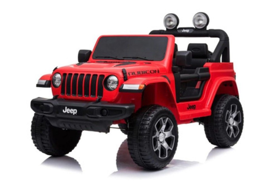 Ride On Softsunshine Latest Jeep Licence Wrangler Rubicon 4X4 Ride On Toy (Red) 4 Motors Version