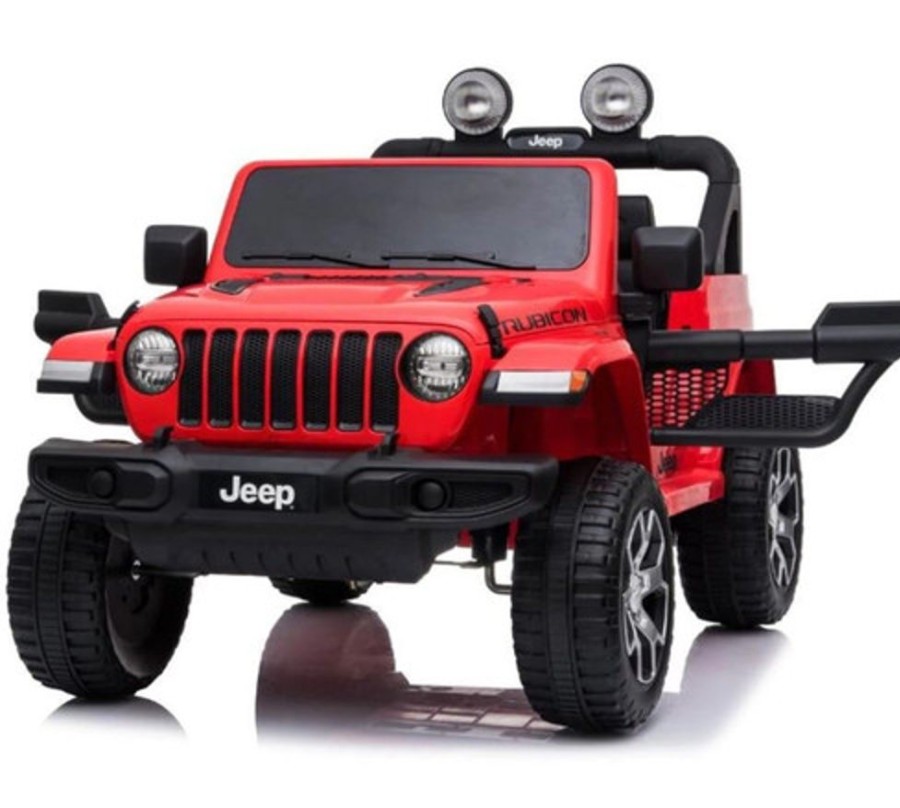 Ride On Softsunshine Latest Jeep Licence Wrangler Rubicon 4X4 Ride On Toy (Red) 4 Motors Version