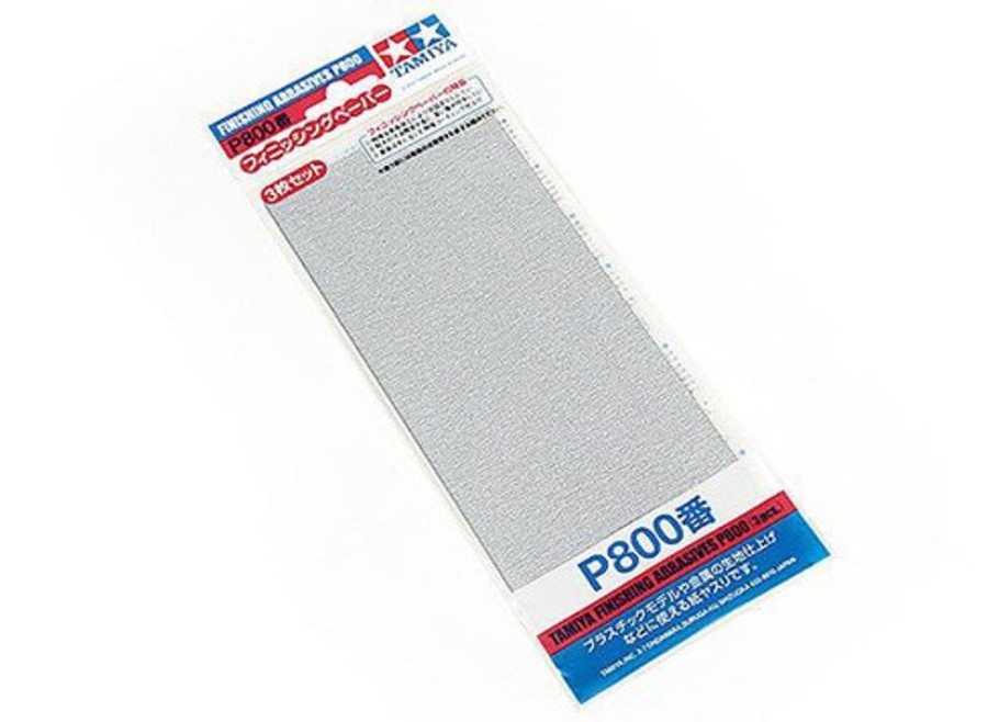 Tamiya Tools | Accessories Tamiya Tamiya - Finishing Abrasives P800 (3Pcs) [87056]