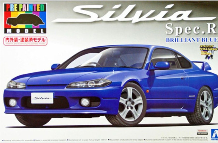 Cars | Model & Die-Cast Aoshima Aoshima S15 Nissan Silvia Spec.R Brilliant Blue 1/24 Scale Kit (Pre-Painted Model)