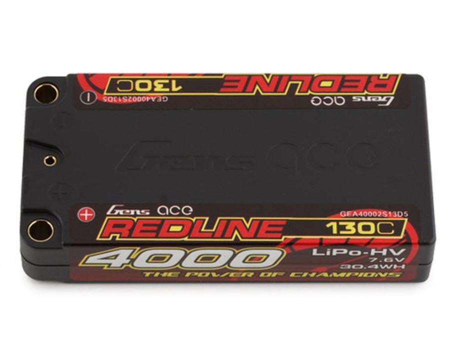 Lithium Polymer Batteries | Batt/Charger Gens Ace Gens Ace Redline Hv 4000Mah 7.6V 130C Shorty Lipo Battery 5Mm Bullet 147G