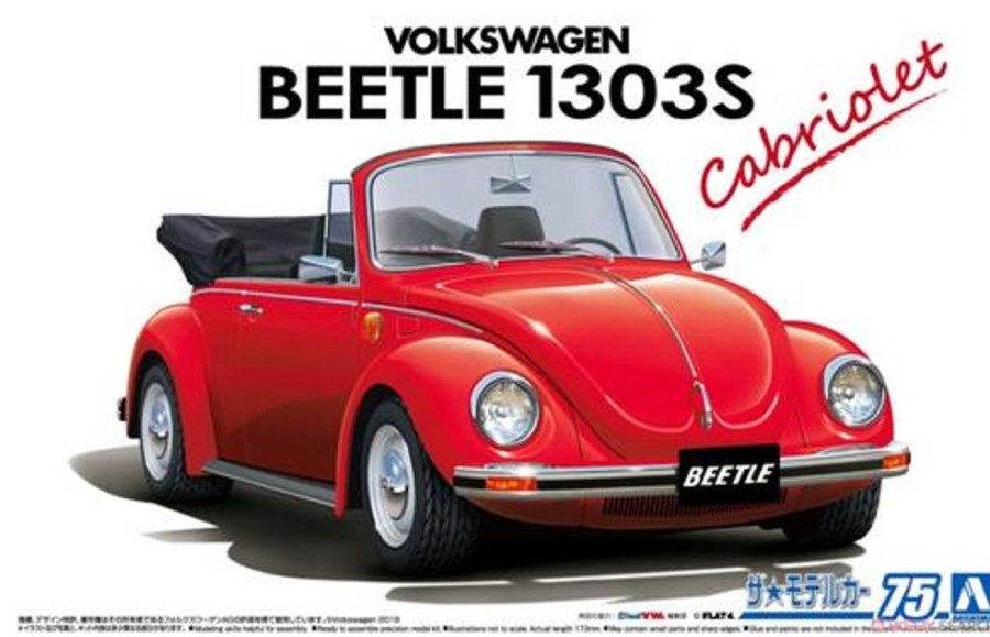 Cars | Model & Die-Cast Aoshima Aoshima - 1/24 Volkswagen 15Adk Beetle 1303S Cabriolet `75