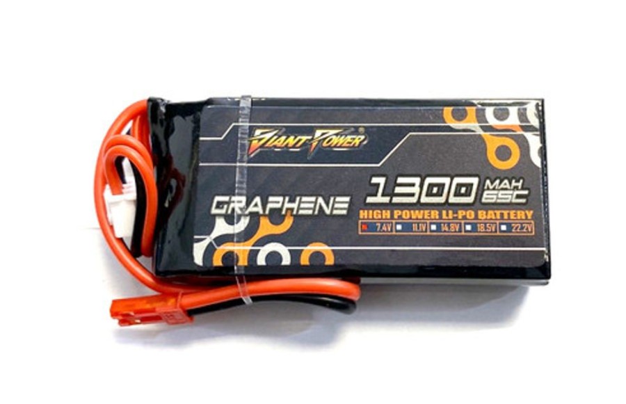 Lithium Polymer Batteries | Batt/Charger Giant Power Giant Power 2S 7.4V 1300Mah 65C Li-Po W/Jst Plug