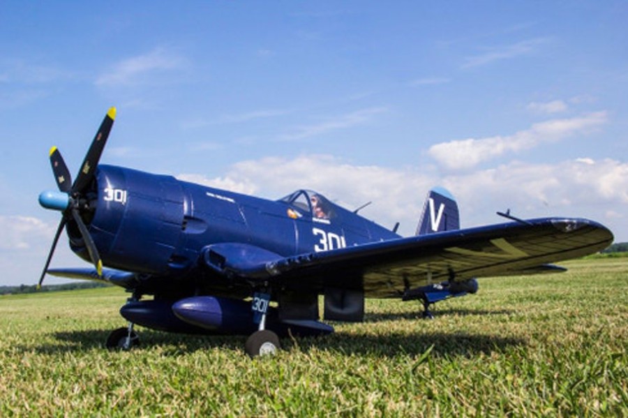 Planes FMS Fms F4U Corsair V3 6Ch Blue 1400Mm (55") Wingspan With Reflex V2 Stabilizer