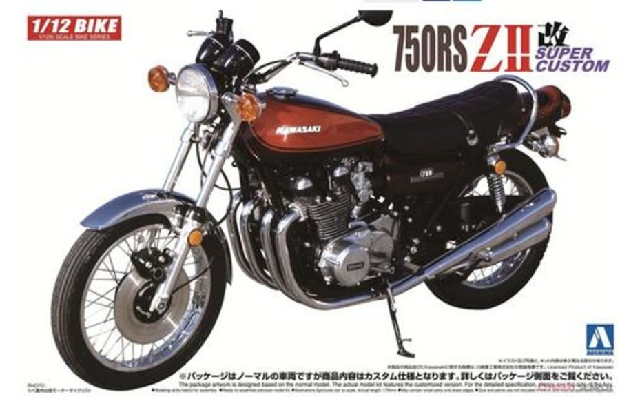 Bikes | Model & Die-Cast Aoshima Aoshima - 1/12 Kawasaki 750Rs Zii-Kai Super Custom Package Renewal