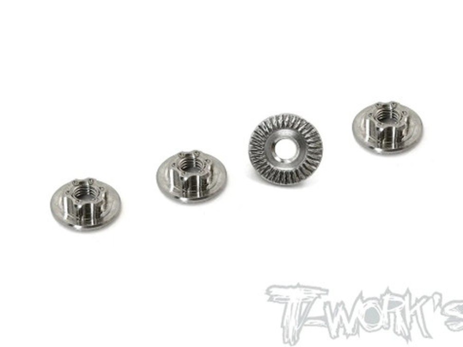 Offroad Racing Accessories | Parts T-Works T-Works - 64 Titanium Light Weight Serrated M4 Short Wheel Nuts (4Pcs)