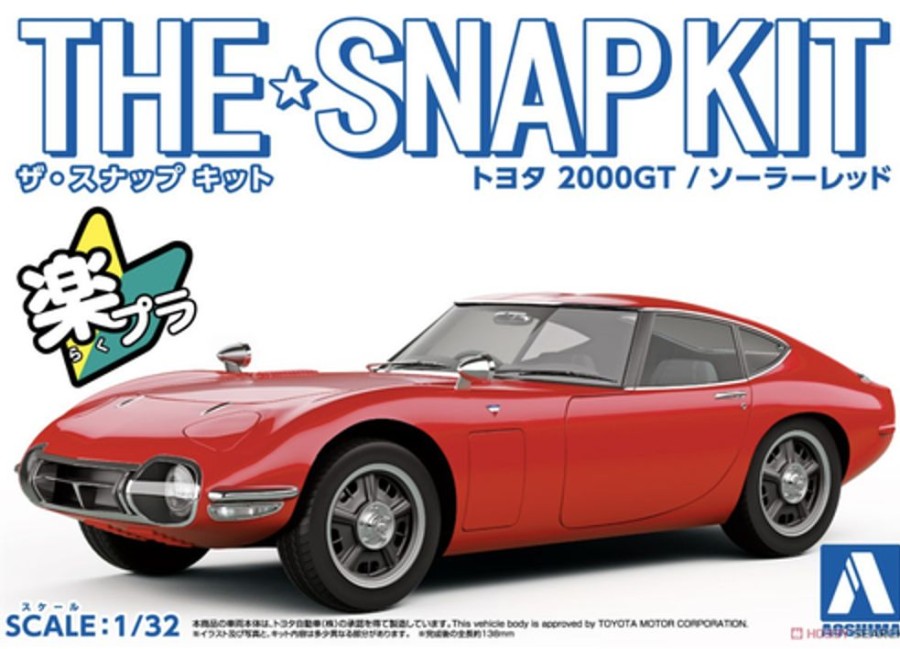 Cars | Model & Die-Cast Aoshima Aoshima - Toyota 2000Gt (Solar Red) (Model Car) Snap Kit